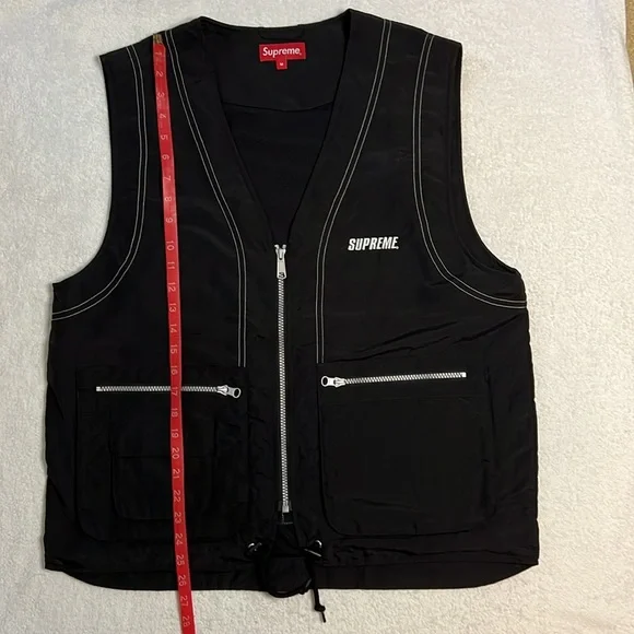 【Supreme】 15aw Nylon Cargo Vest Black Supreme Nylon Cargo Vest (SS19) - $138